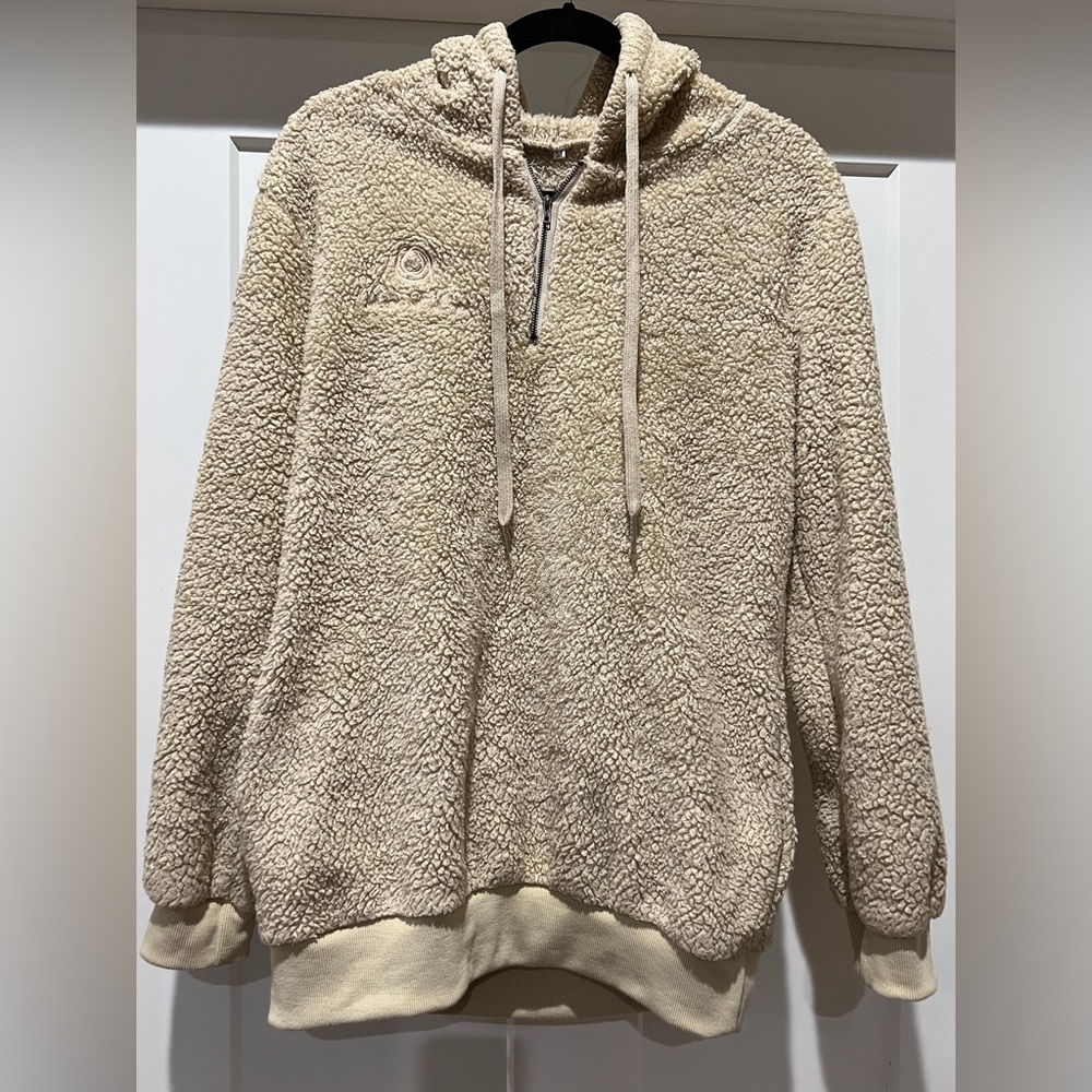 🌟2/$50🌟 Cozy Beige Sherpa Hoodie